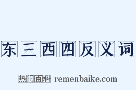 东三西四反义词是什么意思的图片